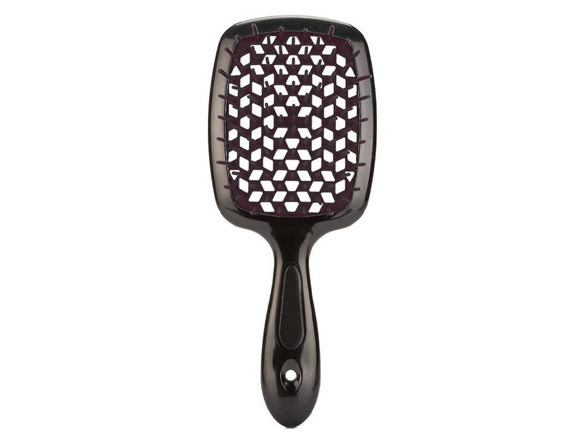 Peine Desenredante/cepillo/herramienta De Alisado Para Cabello Rizado Con Mango Negro