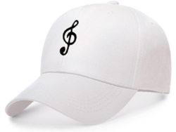 Gorra estilo "dad hat" bordada, de algodón, de verano, ajustable, blanca XIAOMOYU