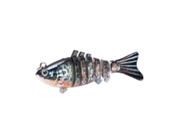 Señuelo De Pesca Artificial Articulado Con 2 Anzuelos Para Lubina, Trucha, Tanto De Agua Dulce Como Salada.