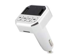 Transmisor Fm Para Coche Con Bluetooth, Reproductor De Mp3, Cargador Usb Y Kit De Manos Libres (plateado)