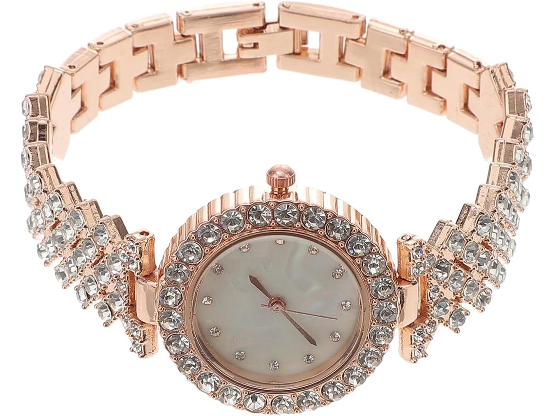 Reloj Mujer Elegante Brazalete Aleación Adornos Decorativos Accesorio Clásico Damas Esfera Números Romanos