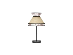Lámpara de mesa pequeña Constantinopla Ø20x45cm 1xe14 Beige y Rojo Fabrilamp (bombilla no incluida)
