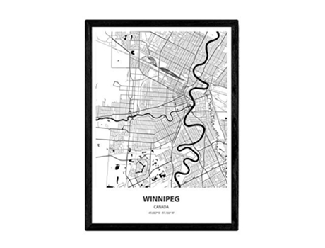 Poster NACNIC Mapa de Winnipeg Canada (A3)