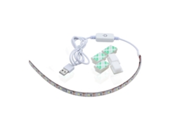 Tira De Luces Led De 5 V, 6500 K, 30 Cm, Con Enchufe Estadounidense (110-240 V), Brillo Ajustable Y Ahorro De Energía.