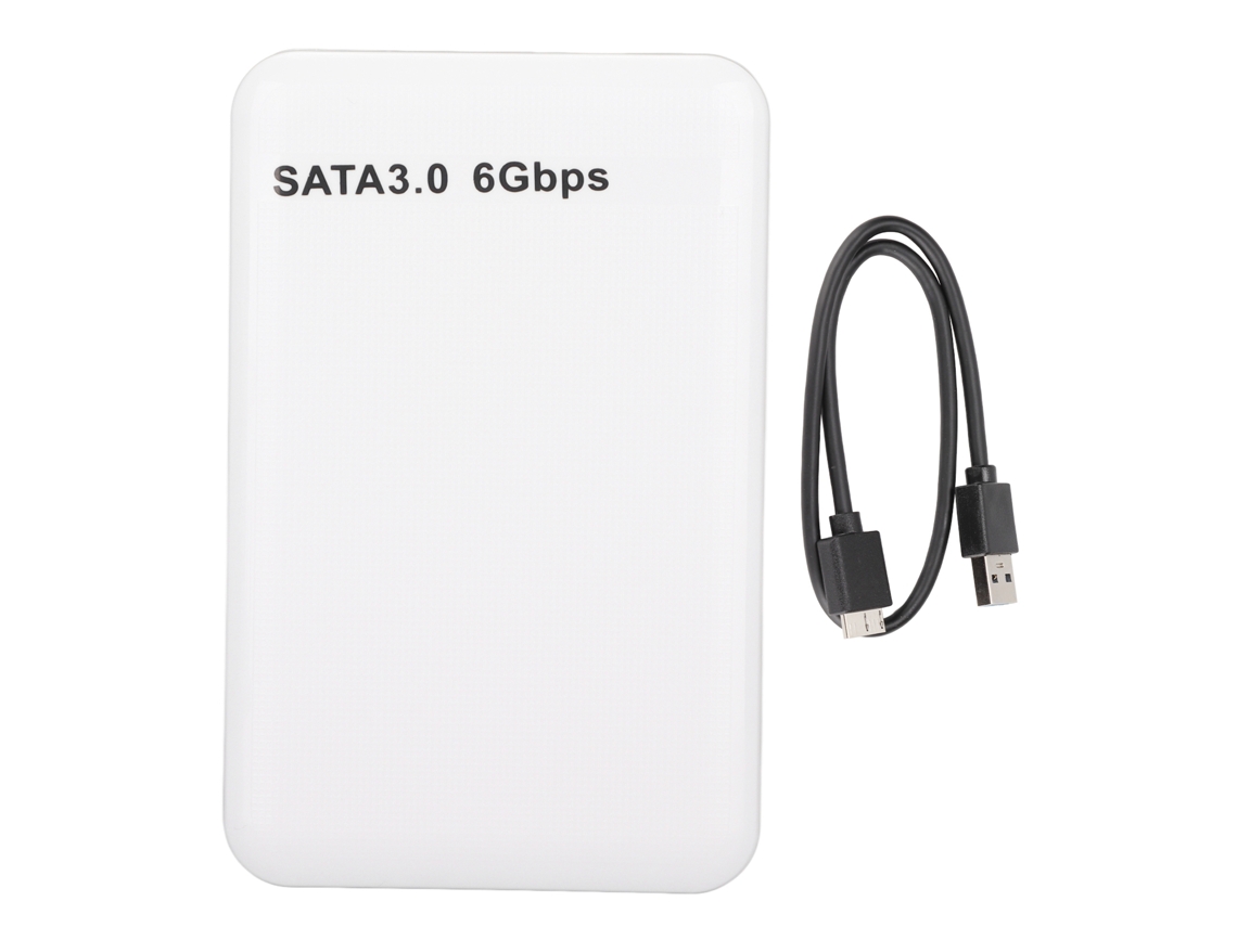 Caixa Externa De Hdd 2.5 Polegadas Usb3.0 Sata3.0 Plug And Play Apoio 3tb Branco (sem Disco Rígido)