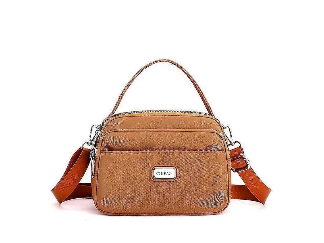 Bolso bandolera informal para mujer, de gran capacidad y multicompartimentos, color naranja Lalamoli