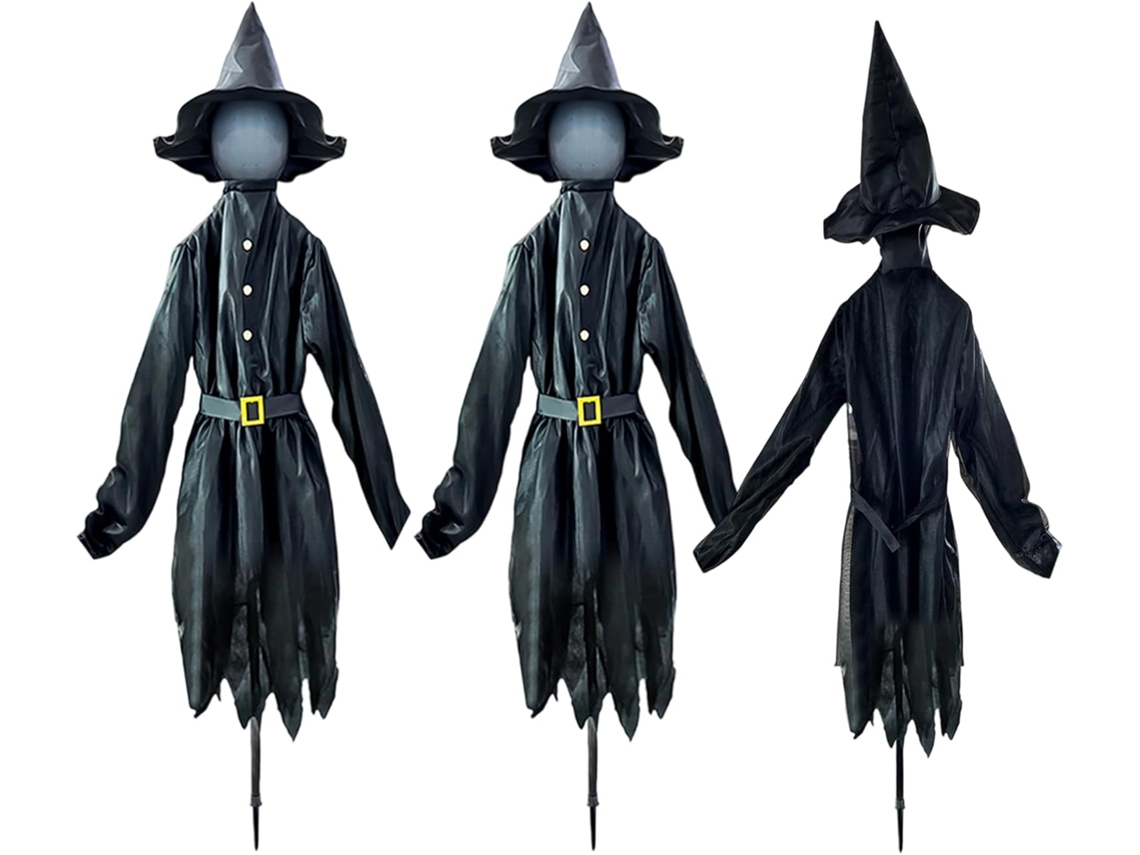 Figuras De Brujas De Halloween: Manos, Cara Brillante Para Exteriores Decoración Espeluznante De 150 Cm De Altura Con