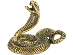 Estatua Decorativa Serpiente Latón Dorado Plana Ahorra Espacio Diseño Único Delicado Decoración Oficina Hogar