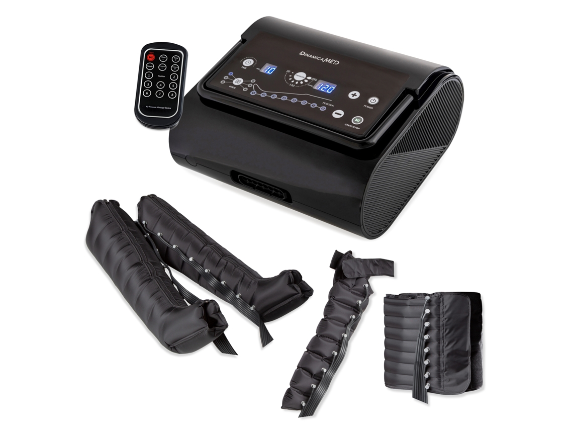 Dinamicamed Presoterapia Digital Premium Compact 8 Con Botas Para Piernas + Brazalete + Faja Abdominal
