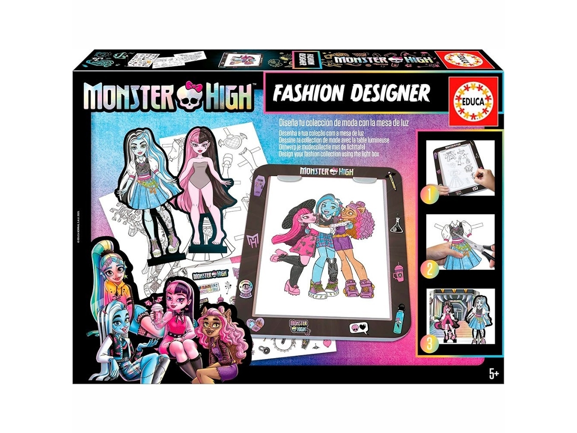 Monster High Crea Tus Diseños. Mesa Con Luz 5 Años EDUCA