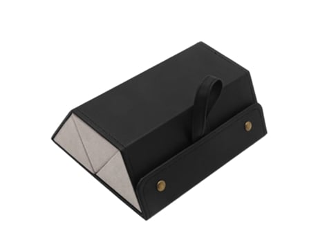 Estuche para gafas hecho a mano-tres compartimentos negro