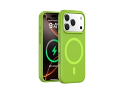 (amarillo Verdoso, Iphone 17) Funda Magnética Resistente Para Iphone, De Silicona Líquida De Color Sólido Y Diseño Sencillo.