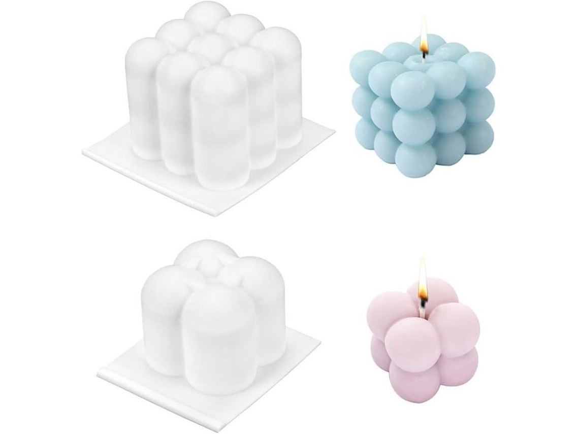Moldes De Silicona 3d Para Velas, 2 Piezas Para Velas, Jabones Y Pasteles Caseros 2025