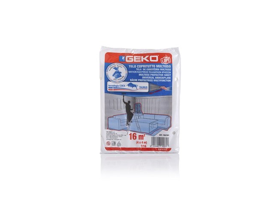 Lona Protectora Multiuso 16m² Resistente Y Ecológica Hecha De Plástico Xs Con Tecnología Taurus Geko (4x4m)