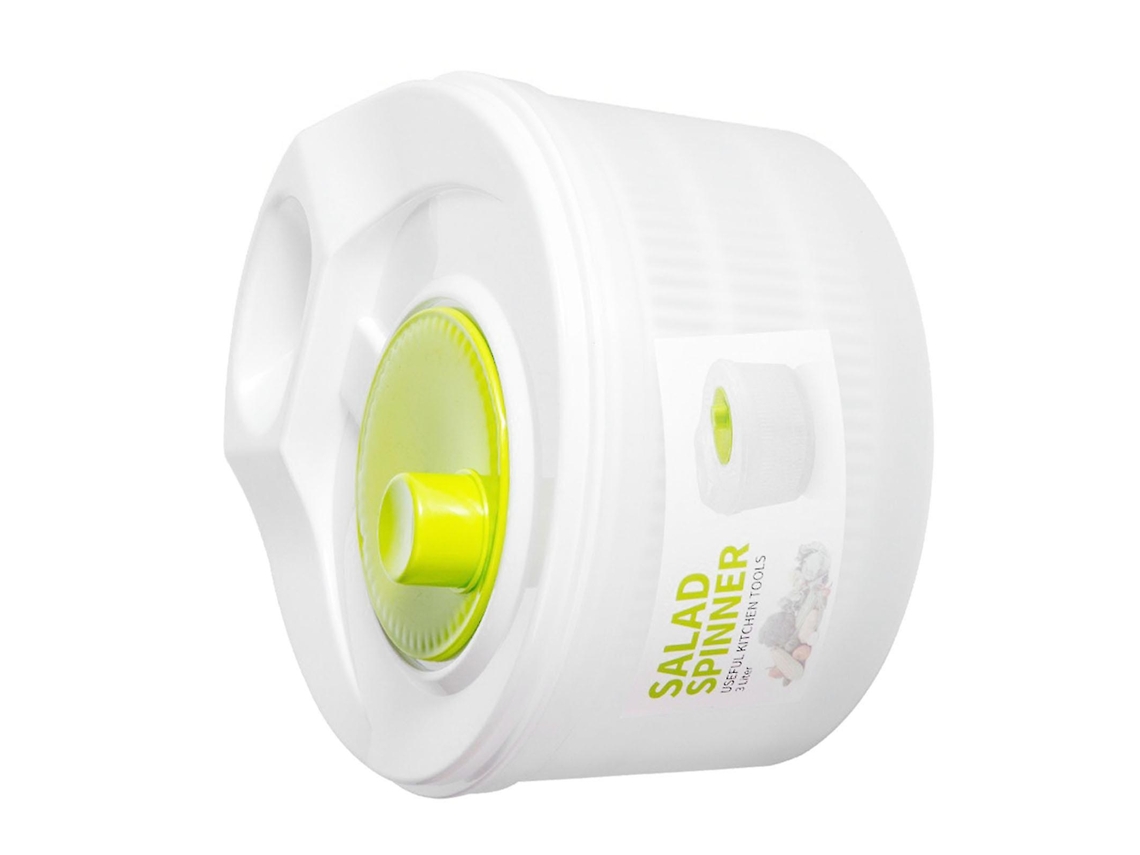 Centrifugadora de ensalada multifuncional de plástico para lechuga, verduras y frutas, ideal para uso doméstico y culinario.