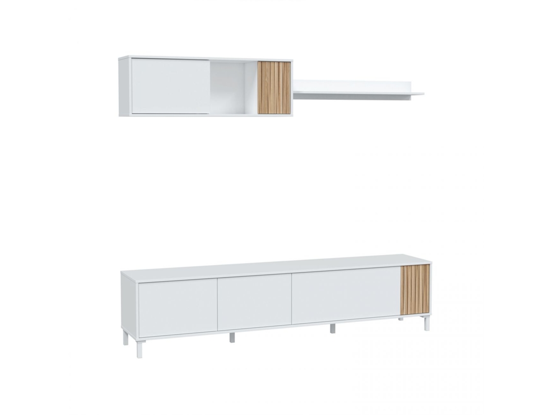 Salón Ethna Blanco Artik (Blanco Mate) - Natur 200 x 47 x 40 cm