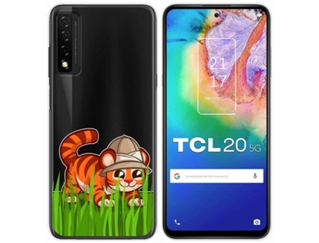 Carcasa TCL 20 5G TUMUNDOSMARTPHONE Dibujos Transparente Multicolor