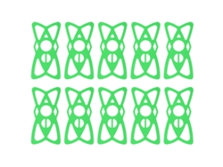 10pcs Soportes De Teléfono Silicona Para Bicicleta Moto Manillar Cradle Holder Band Verde