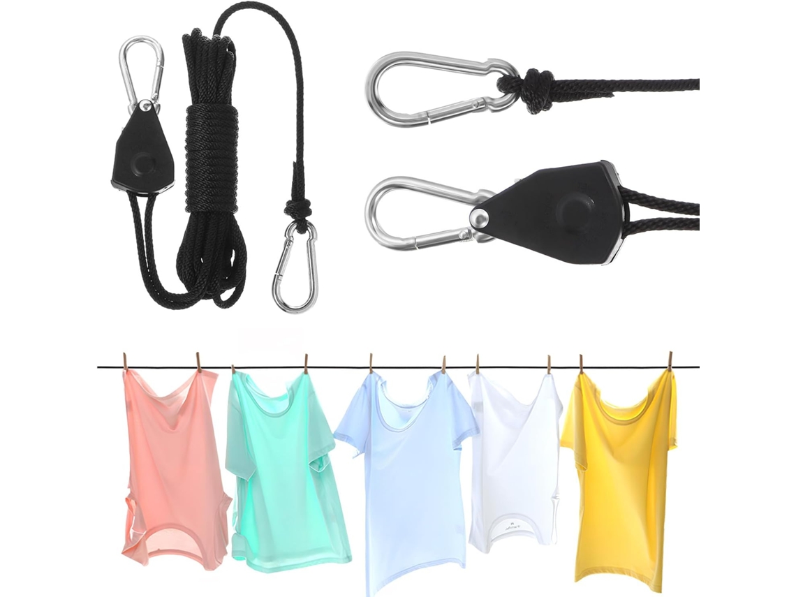 Cuerda Metálica Colgar Ropa Polea, Resistente Al Desgaste