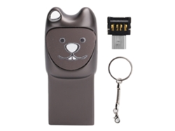 Pen Drive Animado LAXISCREED Usb 2 em 1 Metal Cinza
