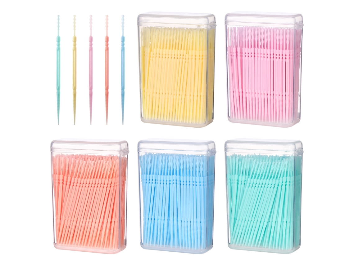 1.100 Palitos De Dente De Plástico De Ponta Dupla
