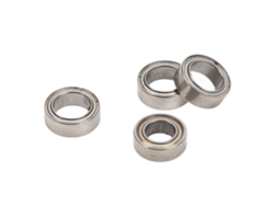 Ymsl 4pcs Conjunto De Rodamientos De Acero Para Coche Rc Scy 16101 16102 16103 16201 1/16 Plateado Hxl