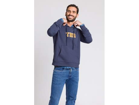 Camiseta de Hombre THROTTLEMAN Algodón Azul (S)