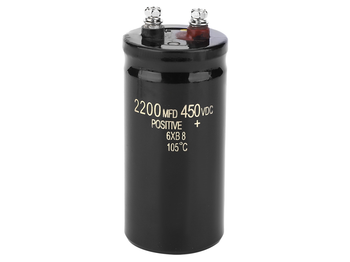 Condensador Electrolítico De Tornillo 450v 2200uf Capacitor Electrolítico De Aluminio