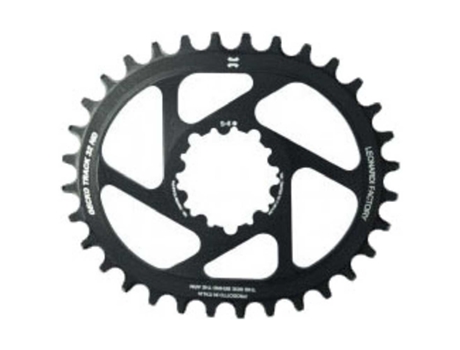 Montagem Direta Gecko Track Sram Gxp 6 Mm Desvio Oval Anel de Corrente Preto 34Tleonardi Racing