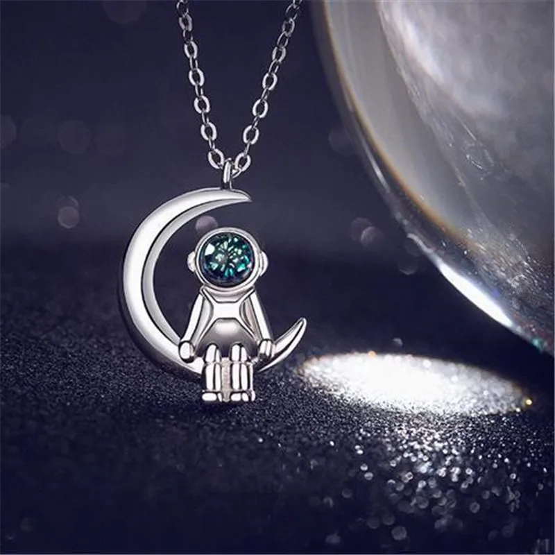 Collar para parejas con colgante de astronauta, Serie Astronauta MDUG