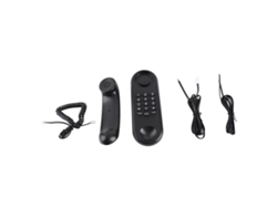 Teléfono Portátil Con Cable, Con Funciones De Pausa/rellamada/flash, Para Montaje En Pared, Ideal Para El Hogar, La Oficina O El Hotel. Medidas: 21 Cm, 310 G.