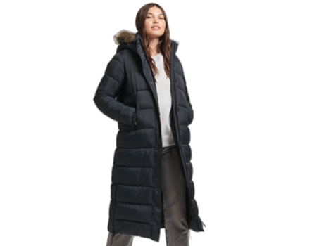Abrigo para Mujer SUPERDRY (Nylon - M - Negro)