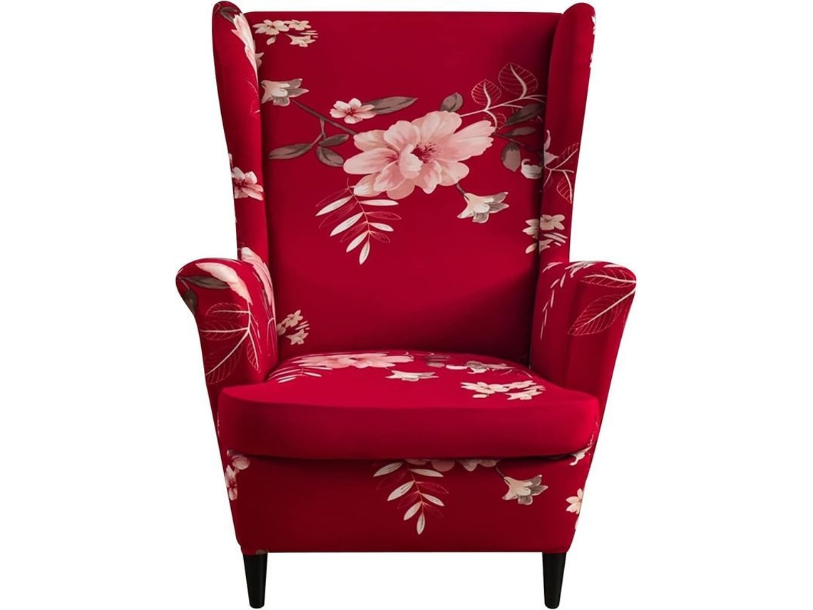2026-funda Para Sillón De Alas Elástica 2 Piezas Tejido Spandex Con Base Elástica Para Salón Y Dormitorio