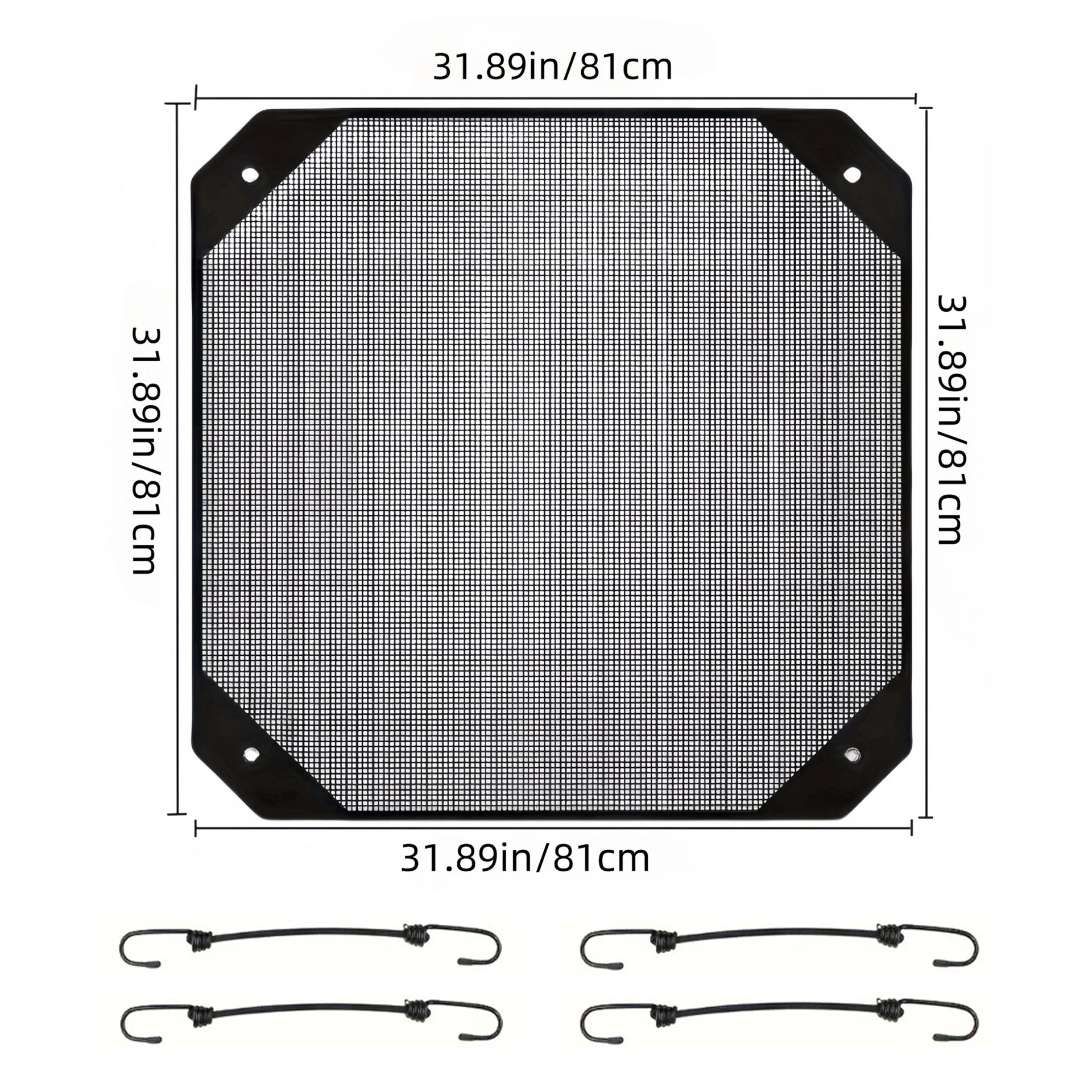 (81x81cm) Cubierta Para Aire Acondicionado Exterior Con Malla De Resina Para Evitar La Caída De Hojas.