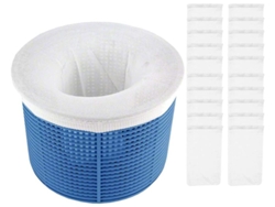 Calcetines filtrantes para piscina, protector de red, malla filtrante para piscinas enterradas y elevadas (20 unidades)