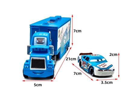 Set takara tomy pixar car 3 jackson mack uncle truck 1:55 diecast metal car model toy boy christmas gift