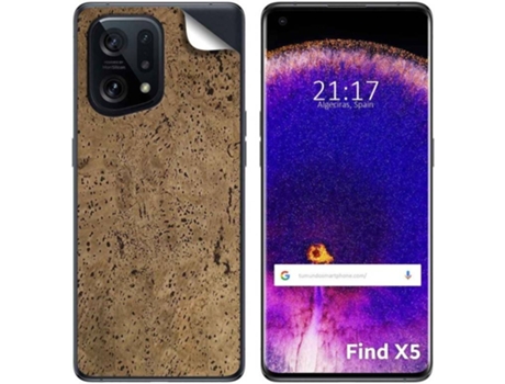 Carcasa Oppo Find X5 Lite 5G TUMUNDOSMARTPHONE Vinilo Textura Cuero Multicolor