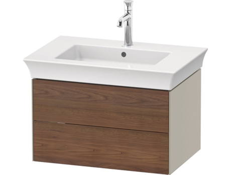 DURAVIT White Tulip, mueble de baño colgado en la pared, ancho 684 x fondo 458mm, con 2 cajones, con tecnología tip-on, WT43410