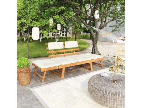 Banco de jardín VIDAXL Marrón Madera de acacia (190x68x74 )
