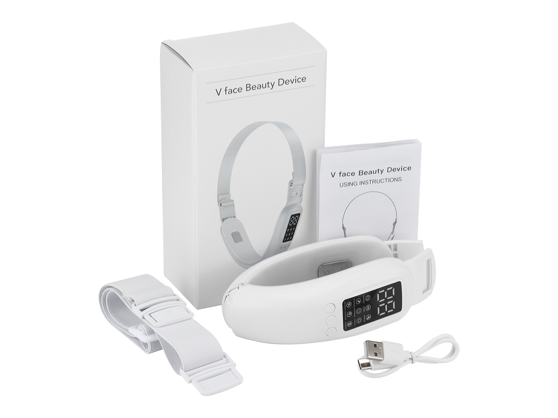 Dispositivo de lifting facial (6 modos, 9 niveles de intensidad), terapia de micropulsos, luz LED roja.