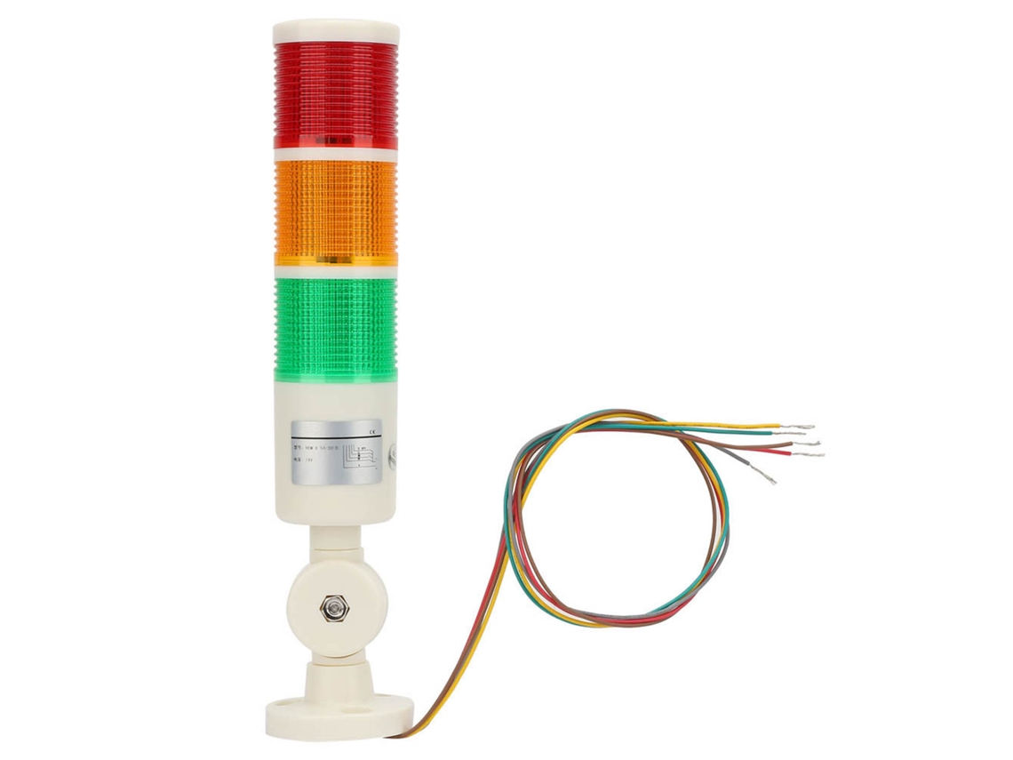 Luz de alarma LED con zumbador, máquina CNC, 24 V CC, señal de advertencia roja, naranja y verde