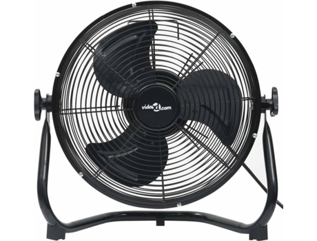 vidaXL Ventilador de suelo 3 velocidades negro 55 cm 100 W