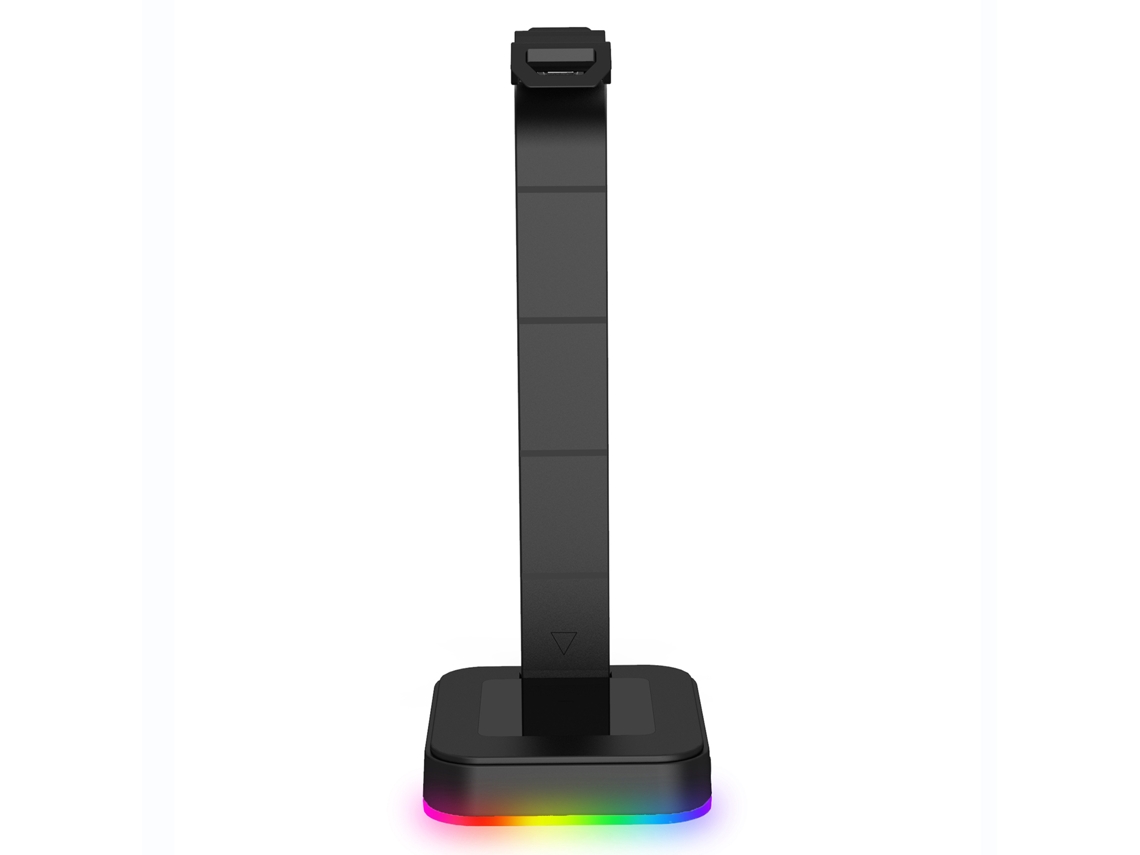 Soporte Para Auriculares Gaming Rgb Con Puerto De Carga, Base Estable Para Auriculares Circumaurales, Color Negro.