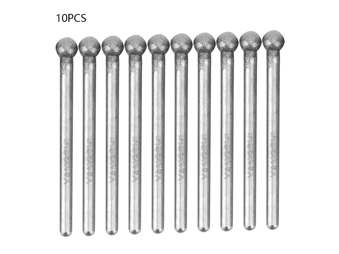 10 Agujas Esféricas De Nitruro De Boro Para Pulido Y Rectificado, 3*5 Mm