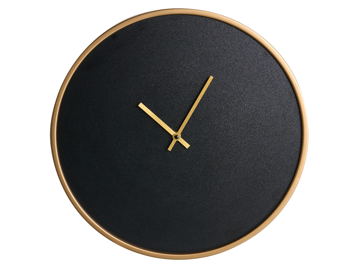 Reloj de pared Beliani Lucens en MDF negro 40x1x40
