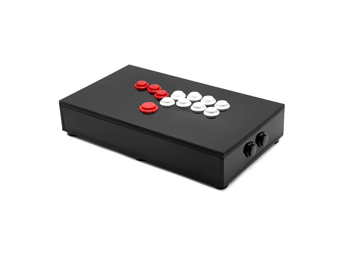 Mando de PC estilo arcade con revestimiento metálico y joystick de combate. Hengjian