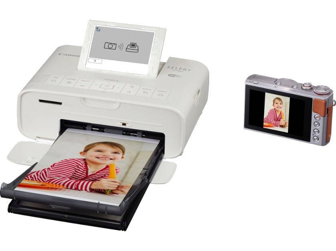 Impresora Portátil CANON Selphy CP1300 Blanco (Fotografía - Wi-Fi) — Resolución: 300 x 300 ppp | Velocidad de impresión: 47 seg