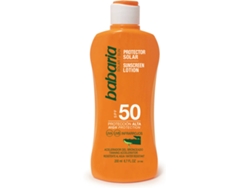 Protector Solar BABARIA Leche Aceleradora del Bronceado Aloe Vera SPF 50 (200 ml)