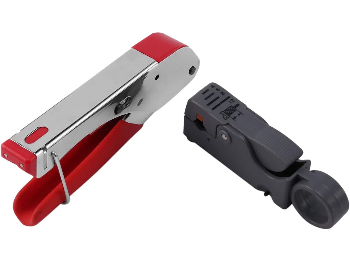 Engarzado De Cables Coaxiales De Compresión Múltiple F Rg6 Rg58 Rg59 Conectores Razor