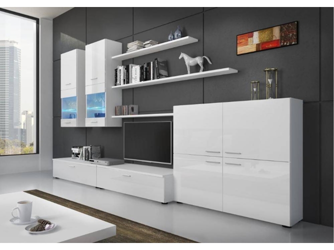 Mueble TV INNOVATION HOME FURNISH 1BETABLANCO (Blanco - Melamina y MDF